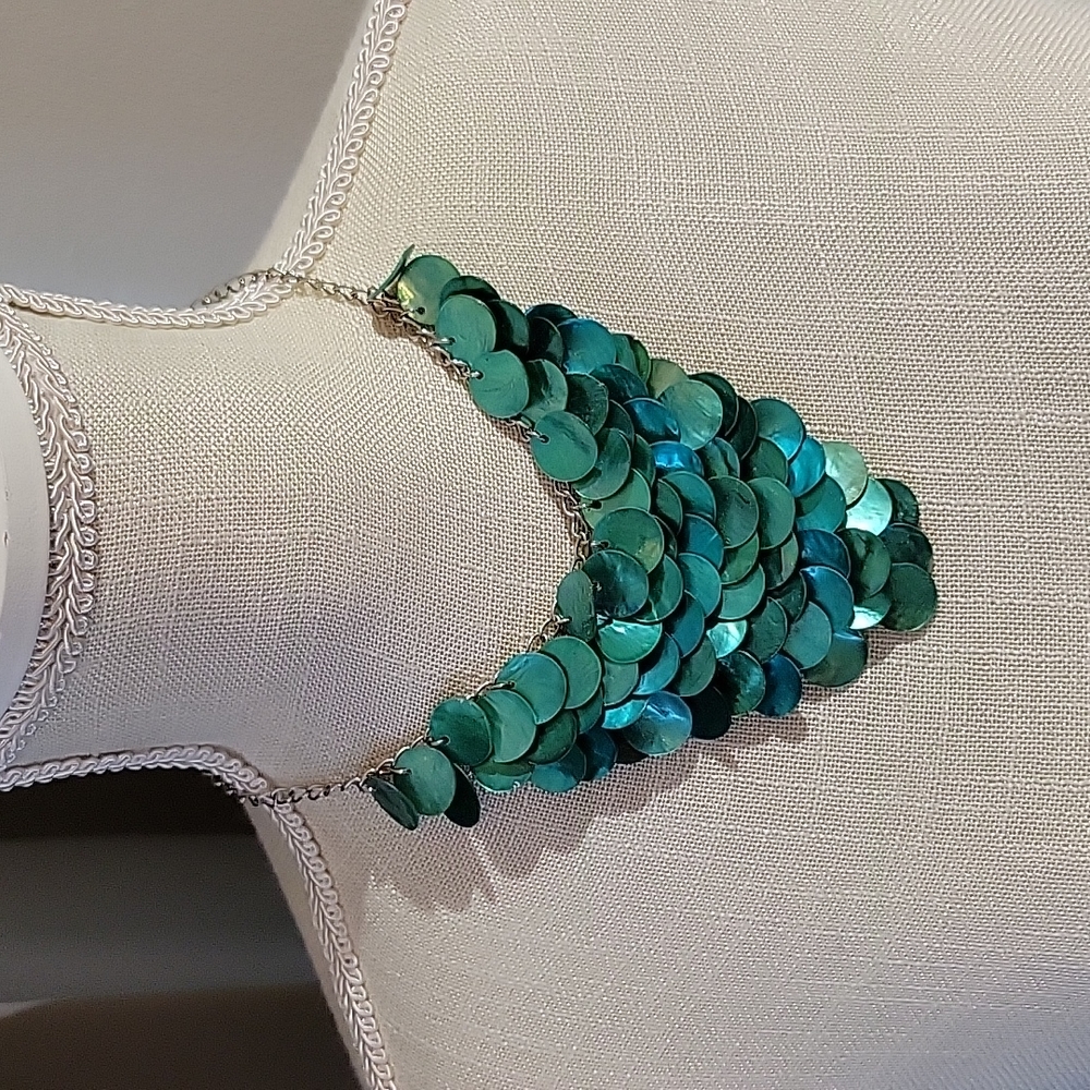 Teal Shell Necklace